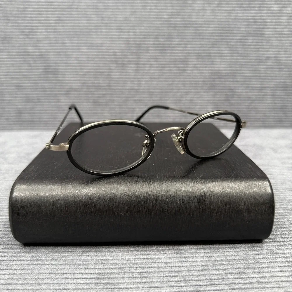 Colors in Optics C005 Small Oval Reading Glasses Silver Black Vintage Style Y2k